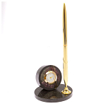 Часы настольные с ручкой из натурального камня Stone Clock варинант исполнения - 13 | Loft Concept в Воронеже