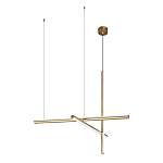 Люстра с 3-мя  пересекающимися цилиндрическими плафонами на тонких тросах Trumpet tube варинант исполнения - 2 | Loft Concept в Воронеже