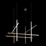 Люстра с 8-ю пересекающимися цилиндрическими плафонами на тонких тросах Trumpet tube варинант исполнения - 7 | Loft Concept в Воронеже