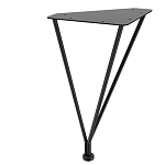 Стол журнальный c коричневой круглой столешницей на четырех черных ножках Charm Coffee Table варинант исполнения - 3 | Loft Concept в Воронеже