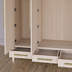 Большой Шкаф Primo Светлый дуб с 3 дверьми и 3 выдвижными ящиками варинант исполнения - 4 | Loft Concept в Воронеже