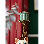 Подсвечник в виде кошки из фарфора с бронзовыми элементами Paradise Cat варинант исполнения - 7 | Loft Concept в Воронеже