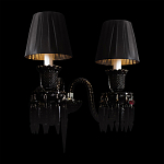Бра с двумя черными абажурами и декоративными подвесками Lustre Reverie варинант исполнения - 3 | Loft Concept в Воронеже