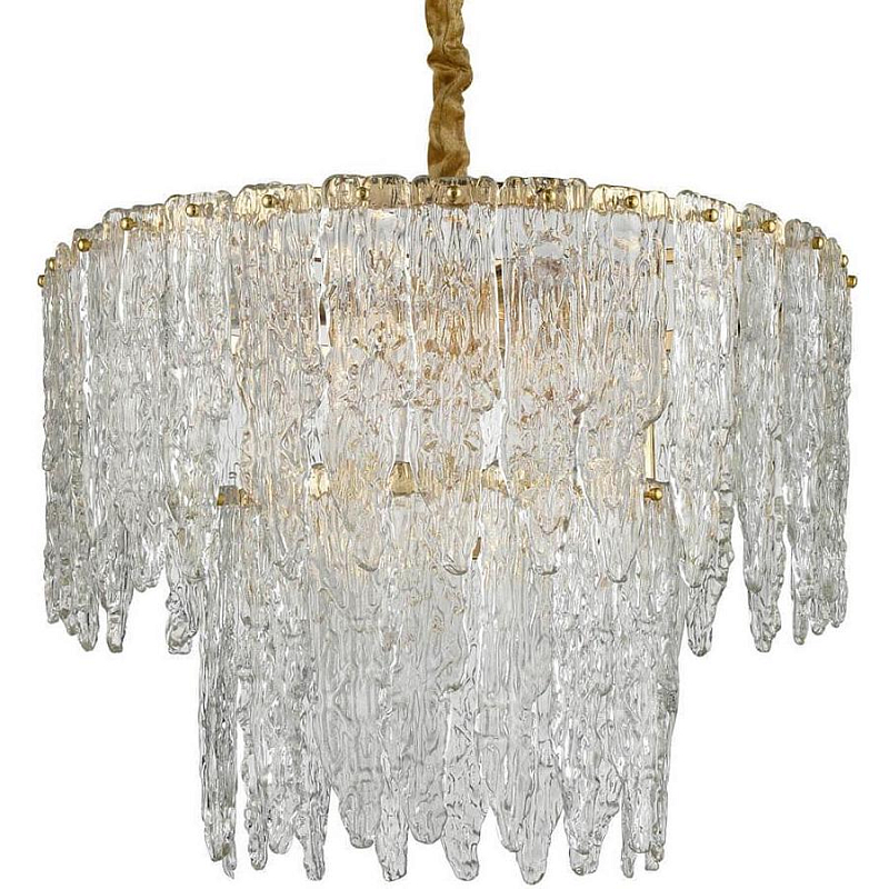 Люстра Cold Heart Chandelier two Золотой Прозрачное Стекло Люстра Cold Heart Chandelier two Золотой Прозрачное Стекло в Воронеже | Loft Concept