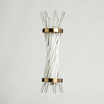 Подвесной светильник с цилиндрическим плафоном из прозрачных стеклянных трубок Nembus варинант исполнения - 5 | Loft Concept в Воронеже