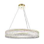 Люстра подвесная круглая из прозрачного хрусталя с золотым корпусом Selfsufficient варинант исполнения - 7 | Loft Concept в Воронеже