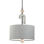 Люстра с серым тканевым плафоном Flourish варинант исполнения - 1 | Loft Concept в Воронеже