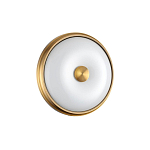 Бра круглое с матовым стеклянным плафоном и металлической окантовкой Soft Halo варинант исполнения - 3 | Loft Concept в Воронеже