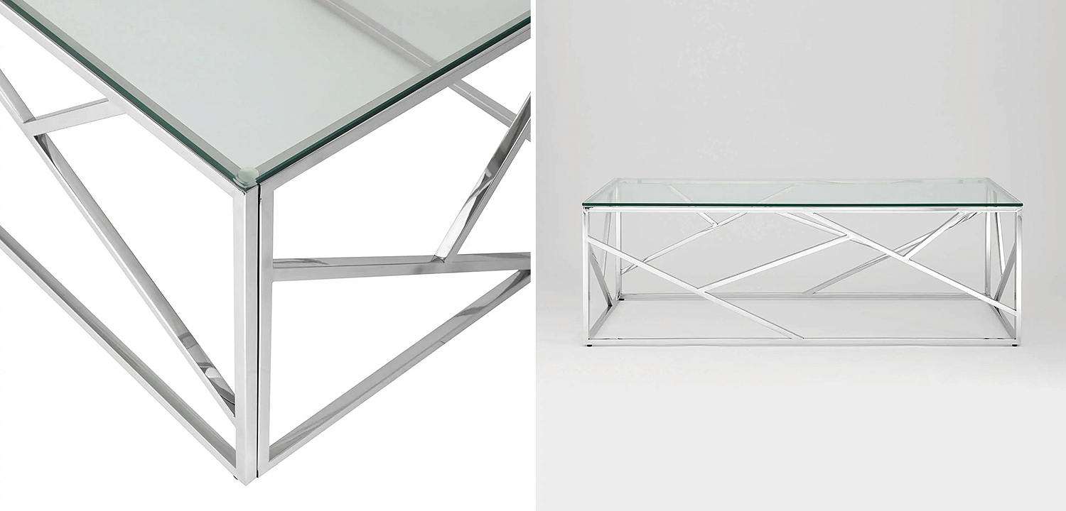 Столик кофейный Geometry Serene Phoenix Silver Столик кофейный Geometry Serene Phoenix Silver - Loft-Concept в Воронеже