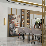 Бра в металлическом корпусе с рассеивателем из бежевого алебастра Cryptocrystalline Stone варинант исполнения - 2 | Loft Concept в Воронеже