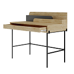 Стол письменный с выдвижным ящиком цвета древесины LEILA WORKING TABLE OAK ANTHRACITE варинант исполнения - 1 | Loft Concept в Воронеже