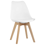 Стул с основой из пластика и мягким сиденьем Arvika White варинант исполнения - 1 | Loft Concept в Воронеже