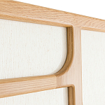 Ширма из массива дуба и ткани Arcuri Screen варинант исполнения - 5 | Loft Concept в Воронеже