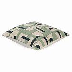 Подушка декоративная зеленого цвета с геометрическим рисунком Divine Abstractions варинант исполнения - 1 | Loft Concept в Воронеже