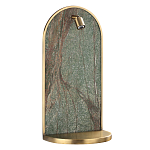 Настенный светильник зеленого цвета с бронзовой рамкой овальной формы с полкой Herbarium  варинант исполнения - 1 | Loft Concept в Воронеже