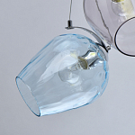 Люстра каскадная с 9-ю разноцветными стеклянными плафонами Kaleido варинант исполнения - 5 | Loft Concept в Воронеже