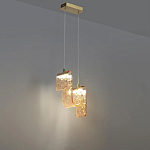 Подвесной светильник волнистой формы из фактурного стекла Wave варинант исполнения - 4 | Loft Concept в Воронеже