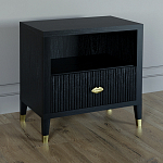 Прикроватная тумбочка с полкой Elsa Dreams Black варинант исполнения - 1 | Loft Concept в Воронеже