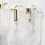 Бра с металлическим основанием золотого цвета и хрустальными подвесками Textured Glass варинант исполнения - 6 | Loft Concept в Воронеже