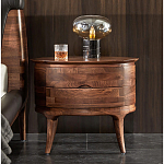 Прикроватный столик из дерева с 2-мя ящиками Moon Walnut Furniture варинант исполнения - 2 | Loft Concept в Воронеже