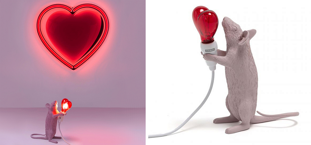 Настольная лампа Seletti Mouse Step Love USB Настольная лампа Seletti Mouse Step Love USB - Loft-Concept в Воронеже