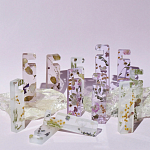 Подставка для телефона из эпоксидной смолы с цветами белая Epoxy Flowers Phone Stand White варинант исполнения - 4 | Loft Concept в Воронеже