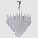 Люстра с подвесками из рифленного стекла в форме капель Textured Glass Chandelier варинант исполнения - 10 | Loft Concept в Воронеже