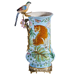 Ваза из фарфора с птицей на бронзовой ветке Garden of Eden варинант исполнения - 5 | Loft Concept в Воронеже