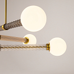 Люстра со стеклянными вставками Helios варинант исполнения - 3 | Loft Concept в Воронеже