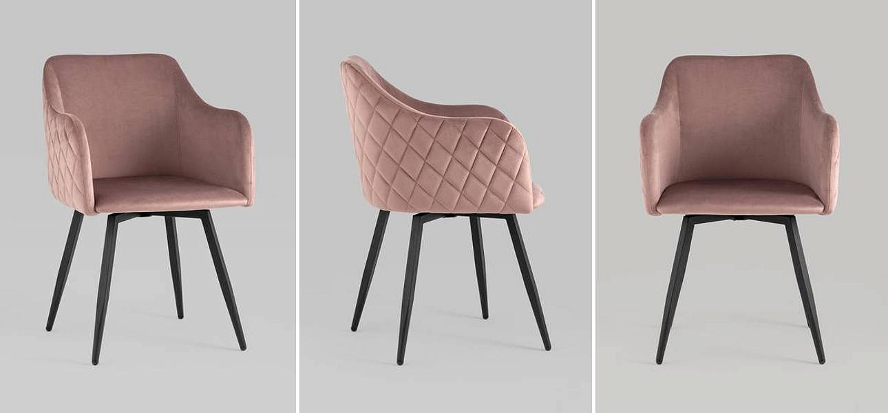 Стул Вращающийся Nika Chair Цвет Пыльная Роза Стул Вращающийся Nika Chair Цвет Пыльная Роза - Loft-Concept в Воронеже