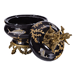 Шкатулка черного цвета с бронзовым ангелом Eden Garden варинант исполнения - 4 | Loft Concept в Воронеже