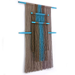 Дизайнерское Панно Макраме из хлопковых нитей Japan Wall Panel Blue варинант исполнения - 1 | Loft Concept в Воронеже