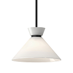 Подвесной светильник с белым стеклянным конусным плафоном Alora Mood варинант исполнения - 1 | Loft Concept в Воронеже