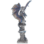 Подсвечник в виде Дракона Grey Blue Dragon Candlestick варинант исполнения - 2 | Loft Concept в Воронеже