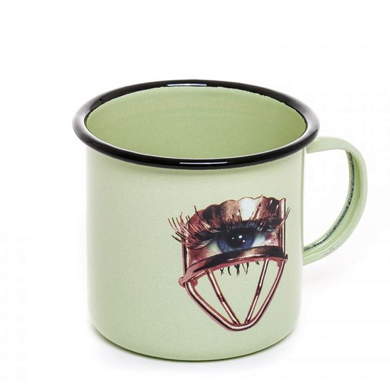 Кружка Seletti Mug Eye Салатовый Коричневый в Воронеже | Loft Concept 