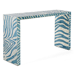 Консоль Дизайнерская Kenya Console ZEBRA Bone Inlay blue варинант исполнения - 4 | Loft Concept в Воронеже