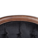 Кресло с мягкой обивкой из черного велюра на 4-х деревянных ножках Evelyn Classical Armchair варинант исполнения - 4 | Loft Concept в Воронеже