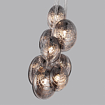 Люстра подвесная с 8-ю круглыми плафонами из рельефного стекла Disc Light варинант исполнения - 3 | Loft Concept в Воронеже