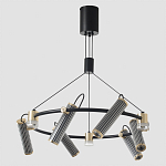 Люстра круглая с 9-ю цилиндрическими плафонами на магнитном креплении Bronze Concert варинант исполнения - 4 | Loft Concept в Воронеже