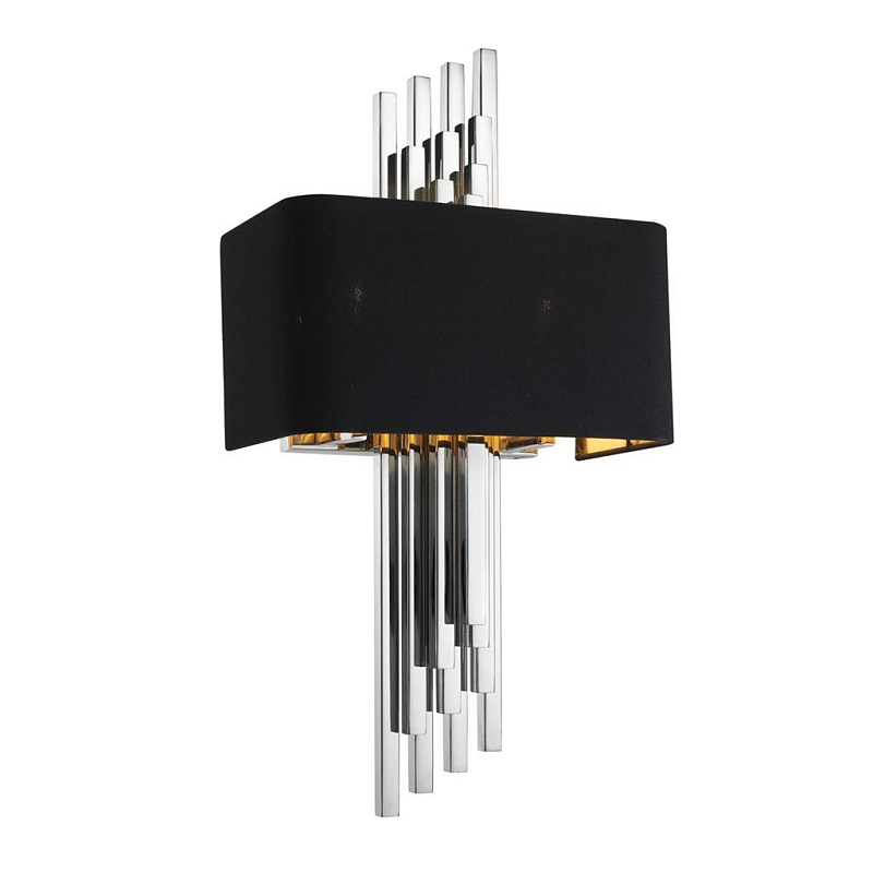 Бра Eichholtz Wall Lamp Caruso Nickel Никель Черный в Воронеже | Loft Concept 