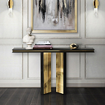 Консоль чёрная с позолоченной центральной частью Beyond Console варинант исполнения - 4 | Loft Concept в Воронеже