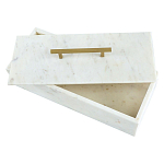 Шкатулка из белого мрамора Save Time варинант исполнения - 3 | Loft Concept в Воронеже