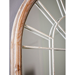 Зеркало-окно настенное в венецианском стиле с деревянной рамой бежевого цвета Venetian Smooth варинант исполнения - 7 | Loft Concept в Воронеже