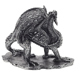 Декоративная статуэтка Дракон Dragon Black Silver Statuette варинант исполнения - 4 | Loft Concept в Воронеже