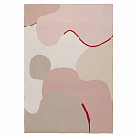 Плед из хлопка бежевого цвета с абстрактным принтом Elysian Flow Peach варинант исполнения - 1 | Loft Concept в Воронеже