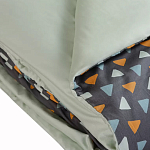 Постельное белье из сатина с принтом треугольники 150х200 см Triangular Dreams варинант исполнения - 4 | Loft Concept в Воронеже