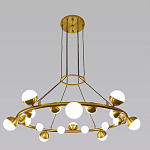 Люстра подвесная светодиодная с плафонами в форме шара Italian Globe Cedar Moss Light варинант исполнения - 4 | Loft Concept в Воронеже