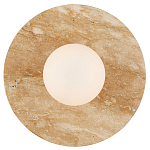 Бра в виде диска с плафоном из матового белого стекла Marble Glow варинант исполнения - 3 | Loft Concept в Воронеже