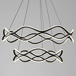 Люстра подвесная с волнообразным черным каркасом Black Tsunami варинант исполнения - 1 | Loft Concept в Воронеже