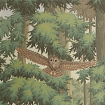 Обои ручная роспись Redwoods Sequoia colourway on Aurore scenic paper варинант исполнения - 2 | Loft Concept в Воронеже